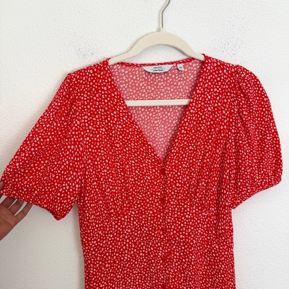 & Other Stories Viscose Ditzy Floral Button Mini Dress Small - Picture 2 of 7